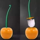 1pc Red Toilet Brush Creative Lovely Cherry Shape Lavatory Toilet Brush Holder