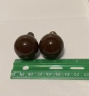 Lot Of Fourteen Vintage Brown Porcelain ceramic Drawer Pulls