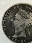 1899 Canada Silver 25 Cents Queen Victoria Quarter Pin Brooch
