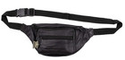Genuine Leather Fanny Pack     Multi Zipper Waist Bag Hip Belt Pouch For Travel