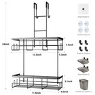 Hanging Over The Door Shower Caddy Organizer - No Drill  Rustproof Storage Solut