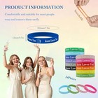 24 48 60pcs Colorful Jesus Loves You Silicone Bracelets  Christian Wristband    