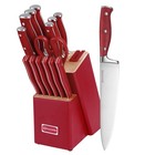 15pcs Kitchen Knife Block Set Stainless Steel Chef Knife Dishwasher Safe