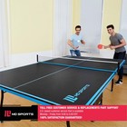 Official Size Ping Pong Table Foldable Indoor Tennis Table Paddles Black Blue
