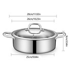 Stainless Steel Dual-sided Shabu Hot Pot With Lid For Flavorful Cooking