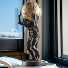 Large Greek Atlas Holding World Statue Sculpture Figurine Home Office Living Ro