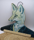 Vintage Wooden Annie Rhinehart Fox Hanger By Stupell 70s - 80s