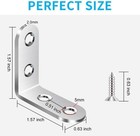 Stainless Steel L-shaped Bracket Corner Brace 1 5in 90 Degree Angle Corner Lot