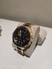 Michael Kors Women   s Quartz Chronograph Date Blue Dial Gold Tone Bracelet