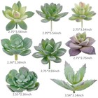 16 Pcs Artificial Succulents Plants Small Fake Faux Unpotted Garden Decor