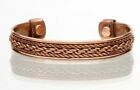 4 Pack Tibetan Pure Copper Magnetic Bracelet Arthritis Pain Therapy Cuff Bangles