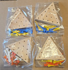 Wooden Peg Game Triangle  Classic Wooden Brain Teaser Puzzle 4 Pack