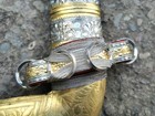 Islamic Arab Jambiya Vintage Gold Plated Silver Khanjar Curved Dagger Knife  p 