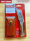 Craftsman Utility Knife Walnut Handle Leather Sheath W 3 Blades
