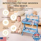 Kids Tool Bench With Sturdy Wood  Toddler Workbench With Realistic Toy Constr
