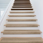 Set Of 13 Stair Treads Indoor Non Slip   Skid Mats Step Pads Carpet Rugs Brown