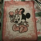 Vintage 1984 Biederlack Baby Blanket Minnie Mouse Disney Pink