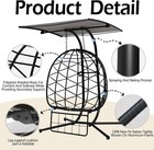 Double Egg Chair Patio Hanging Chair With Leg Rest Hanging Swing Chair Love Seat