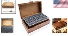 70 Pcs Dark Wooden Rubber Alphabet Stamps - Craft  Scrapbook   Learning