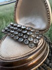 Antique Czech Signed Pyramid Brooch Glass Stones 1920s