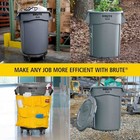 Rubbermaid Commercial Fg261000yel Brute r  10 Gal Round Trash Can  Yellow 