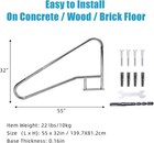 55 x32  Swimming Pool Handrail 385lbs 304 Stainless Steel Non-slip Pool Railings