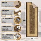 20 X 59  Modern Hall Runner Long Rug Rugs Hallway Area Carpet Non-slip Mat Brown