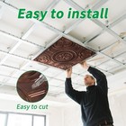 Art3d 12pcs Pvc Drop Ceiling Tiles  24in X24in 3d Wall Panels  48 Sq ft  Antique