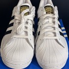 Adidas Originals Superstar Shell Toe Mens Size 10 Shoe White Black Gold Nwt