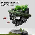Suspended Island Fish Tank Creative Floating Stone Simulation Plants Caverns New