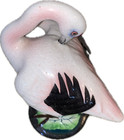 Vintage Mcm Ceramic Pink Flamingo Figurine Art Deco Occupied Japan 5 