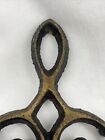 Vintage Wilton Cast Iron Trivet Footed Painted Accents 5 25    X 2 75    Euc