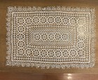 Vintage White Tatted Lace Doily Centerpiece Floral Cottagecore 15x22   