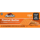 Austin Peanut Butter On Cheese Sandwich Crackers  Single Serve Snack 20 Count