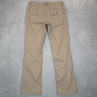 Prana Halle Hiking Pants Tan Khaki Stretch Roll Up Leg Womens 8 Regular Inseam