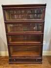 Globe Wernicke Barrister Bookcase Dark Mahogany 4 Section   Drawer Early 1900 s