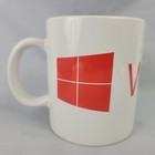 Microsoft Windows 20 Oz Ceramic Coffee Mug White Exterior   Red Logo   Letters