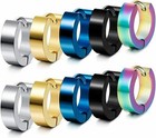 4pcs Stainless Steel Loop Earrings For Men Women Huggie Hoop Cartilage Piercing