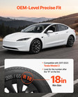 18  Wheel Covers Hubcaps Set Of 4 For 2017-2023 Tesla Model 3 Matte Black