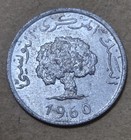 Tunisia          One  1  Millime Coin 1960