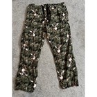 Covington Mens Fleece Pajama Pants Xxl Green Camo Deer Print Flannel Sleepwear