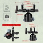 Manbily Shooting Saddle Ball Head 52mm Diameter Large Bal For Outdoor Bh-52u3 Us