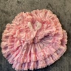 Vintage Lilo Childrens Dresses Pink Lace Tiered Ruffle Pageant Dress Size 2 Usa