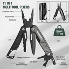 Workpro 11-in-1 Multitool Pliers Edc Folding Multitool Safety Lock W pocket Clip