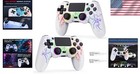 Brand New Wireless Controller For Ps4 - White With Rgb Lighting And Bluetooth   