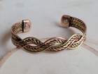 Pure Copper Magnetic Bracelet Arthritis Pain Energy Therapy Cuff Knit