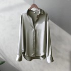 Autumn 2022 Womens Clothing Silk Shirt Vintage Blouse Women Sheer Top Women Long