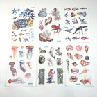 Sea Life Washi Paper Stickers 6 Sheets Scrapbooking Planners Journaling Crafts