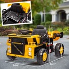 Qaba 12v Kids Ride On Dump Truck W  Electric Dump Bed  Shovel