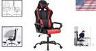 High-back Ergonomic Gaming   Office Chair With Lumbar Support - Red Racing Style